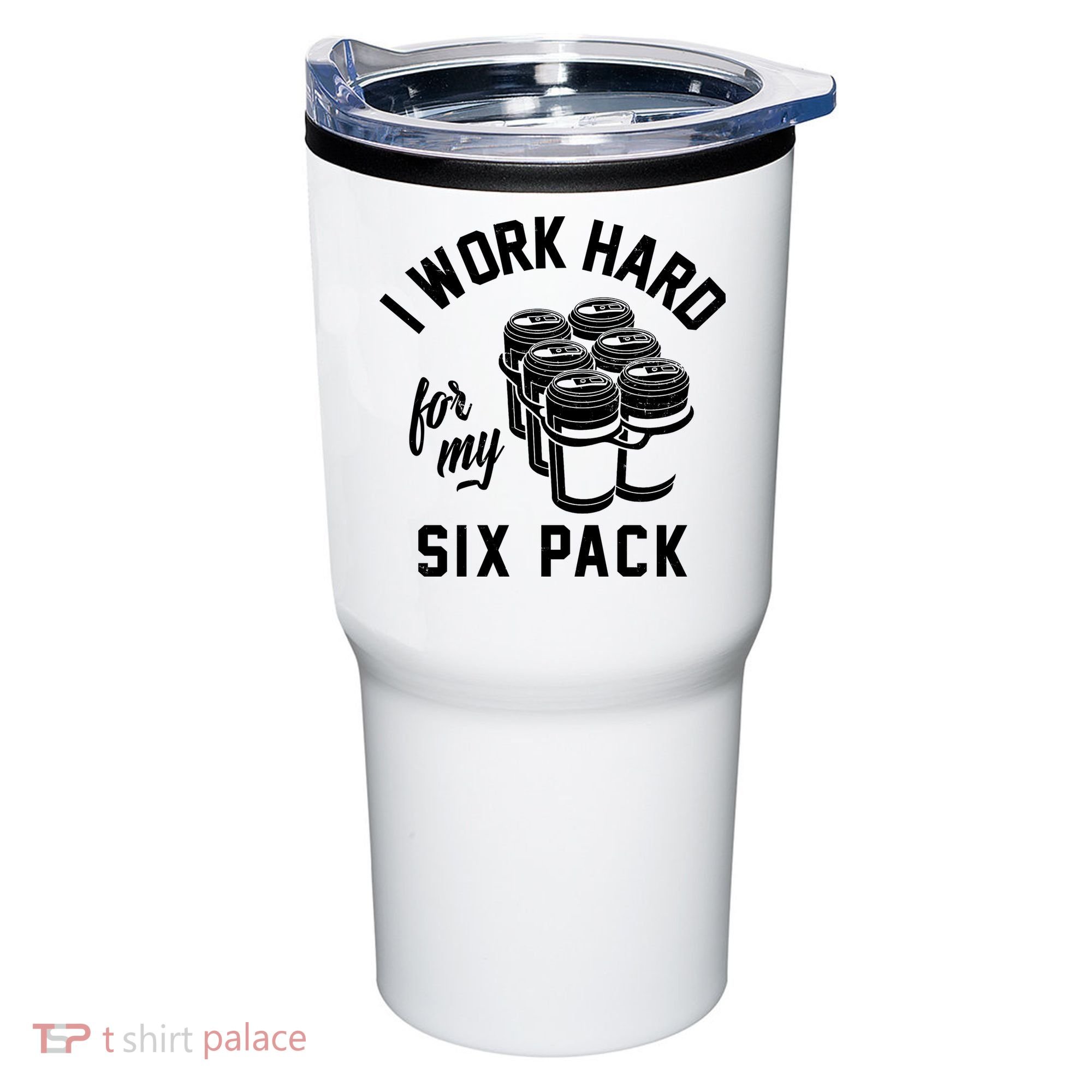 I Work Hard For My Six Pack Funny Beer Meme Tumbler