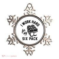 I Work Hard For My Six Pack Funny Beer Meme Ornament thumb 0