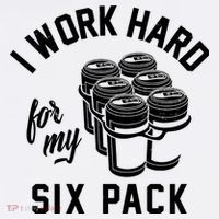 I Work Hard For My Six Pack Funny Beer Meme Golf Towel thumb 3