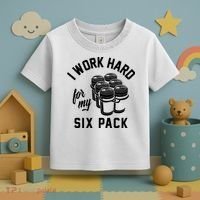 I Work Hard For My Six Pack Funny Beer Meme Toddler T-Shirt thumb 3