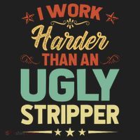 I Work Harder Than An Ugly Stripper Golf Towel thumb 3