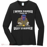 I Work Harder Than An Ugly Stripper Funny Welder Welding Women's Long Sleeve Shirt thumb 0