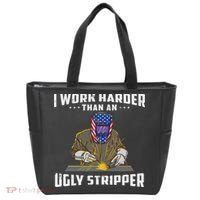 I Work Harder Than An Ugly Stripper Funny Welder Welding Tote Bag thumb 0
