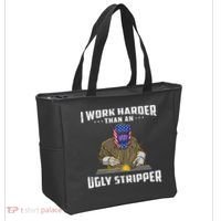 I Work Harder Than An Ugly Stripper Funny Welder Welding Tote Bag thumb 2