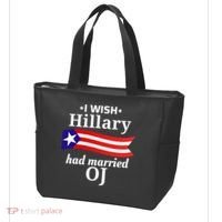 I Wish Hillary Had Married Oj Funny Anti Hillary Tote Bag thumb 3