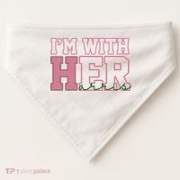 Im With Her Kamala Harris 2024 President Vote USA-Made Doggie Bandana thumb 0
