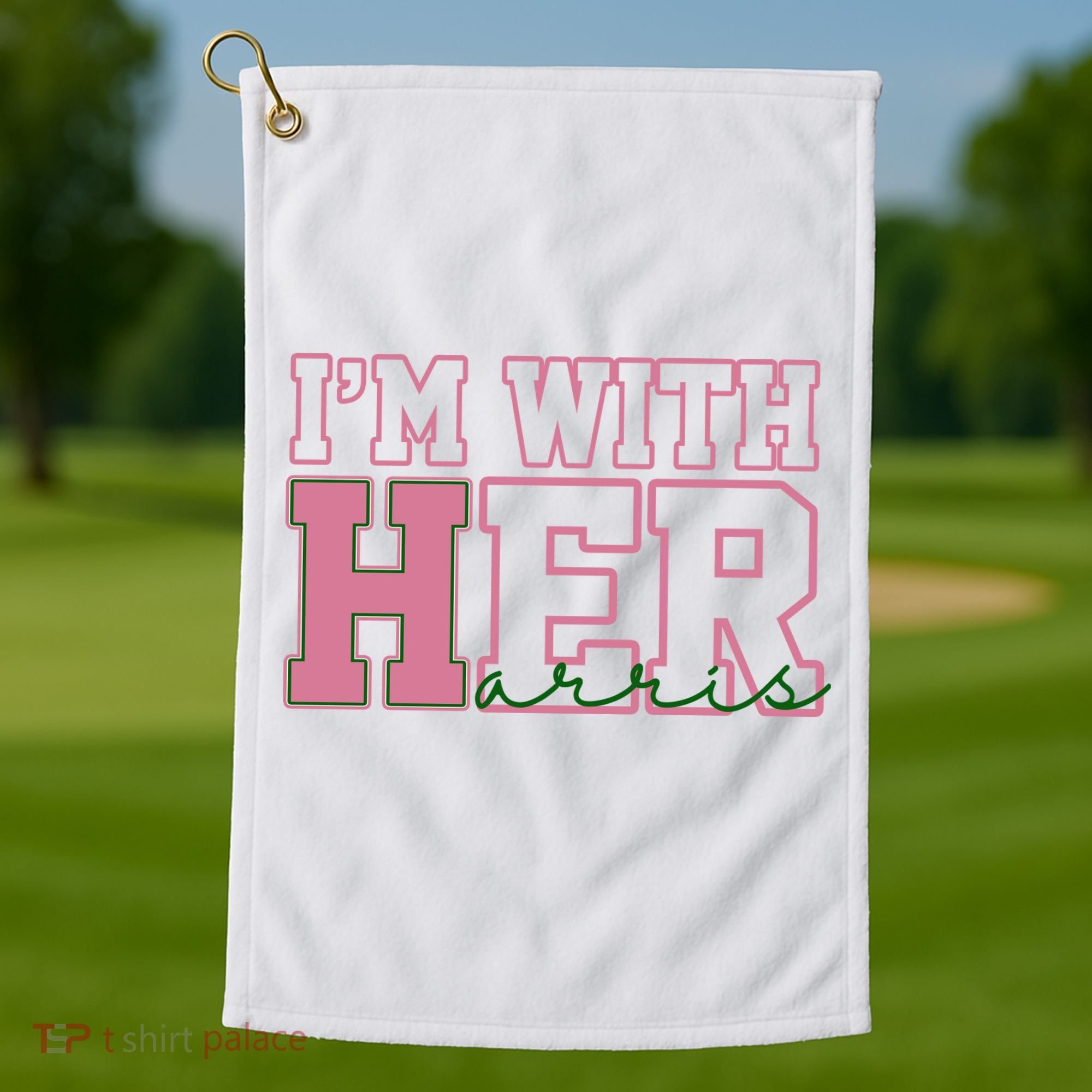 Im With Her Kamala Harris 2024 President Vote Golf Towel