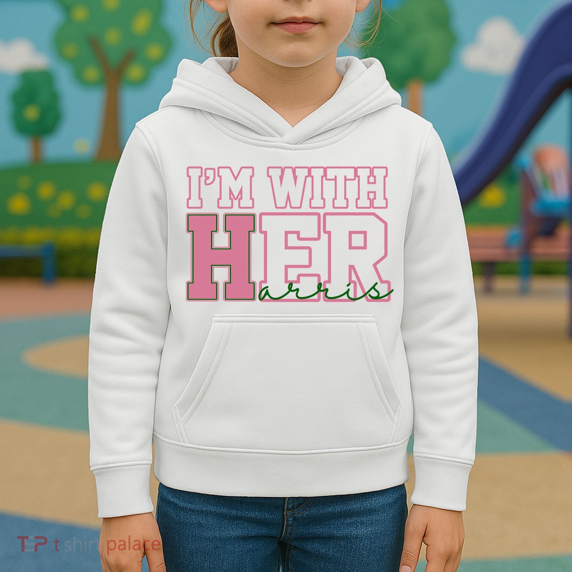 Im With Her Kamala Harris 2024 President Vote Kids Hoodie