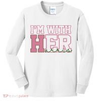 Im With Her Kamala Harris 2024 President Vote Kids Long Sleeve Shirt thumb 0