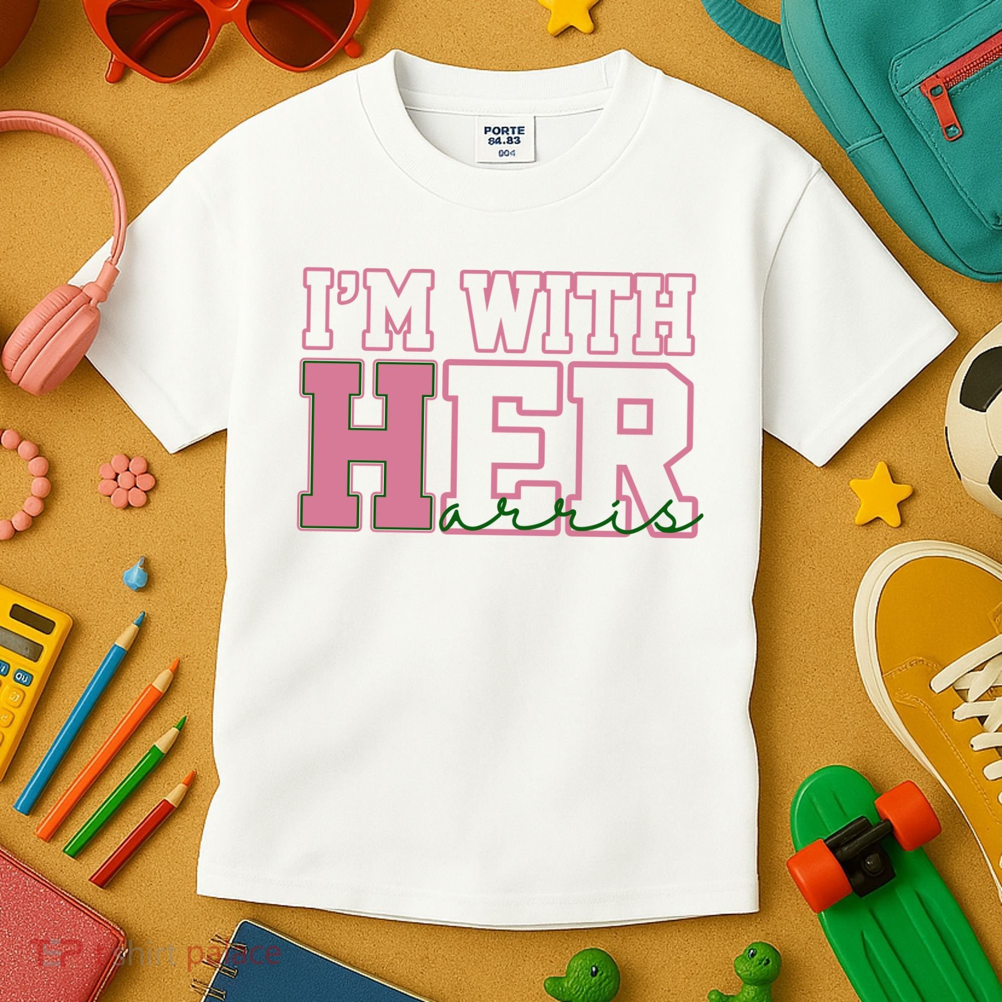 Im With Her Kamala Harris 2024 President Vote Kids T-Shirt