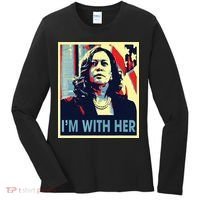 Im With Her Kamala Vote For 2024 President Kamala Harris Women's Long Sleeve Shirt thumb 0