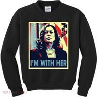 Im With Her Kamala Vote For 2024 President Kamala Harris Kids Sweatshirt thumb 0
