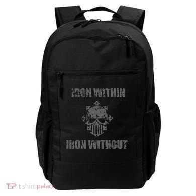 Iron Within Iron Without Marines Helmet Distresses Backpack