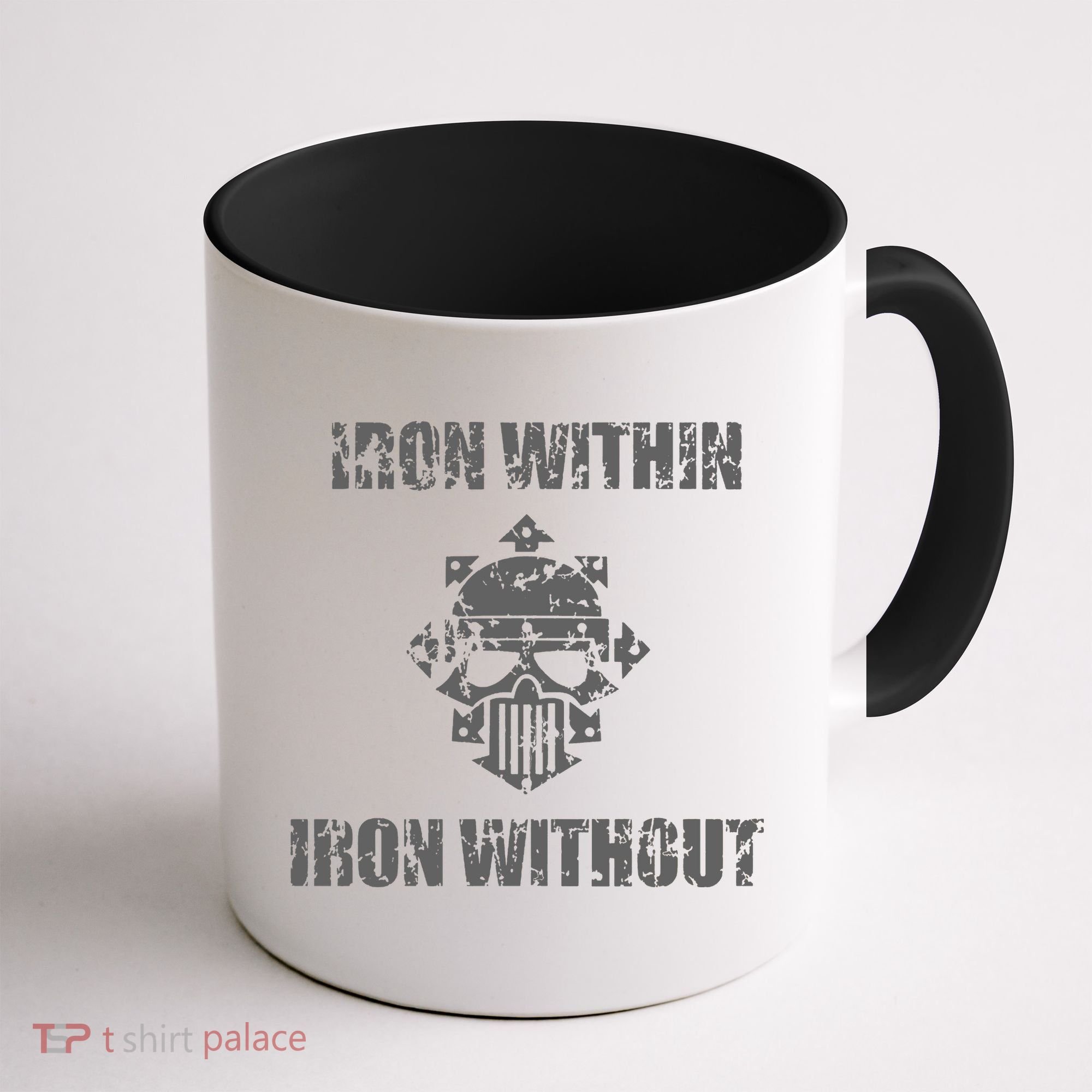 Iron Within Iron Without Marines Helmet Distresses Coffee Mug
