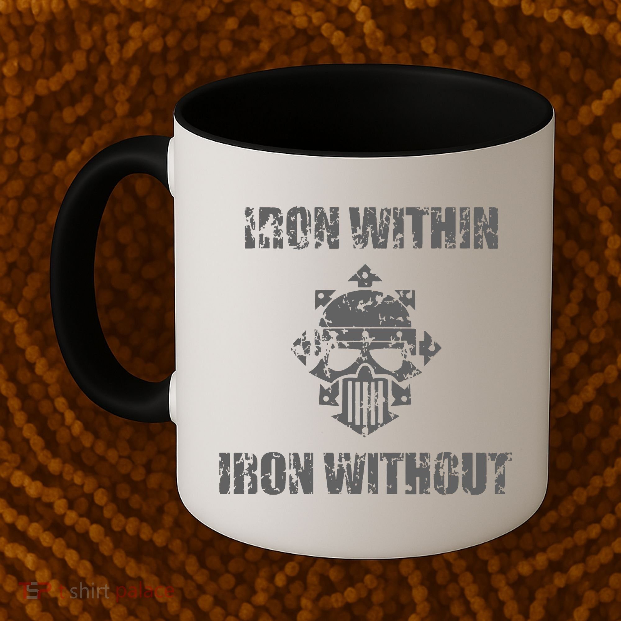Iron Within Iron Without Marines Helmet Distresses Coffee Mug