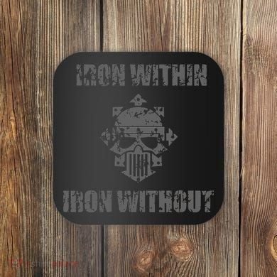 Iron Within Iron Without Marines Helmet Distresses Coaster