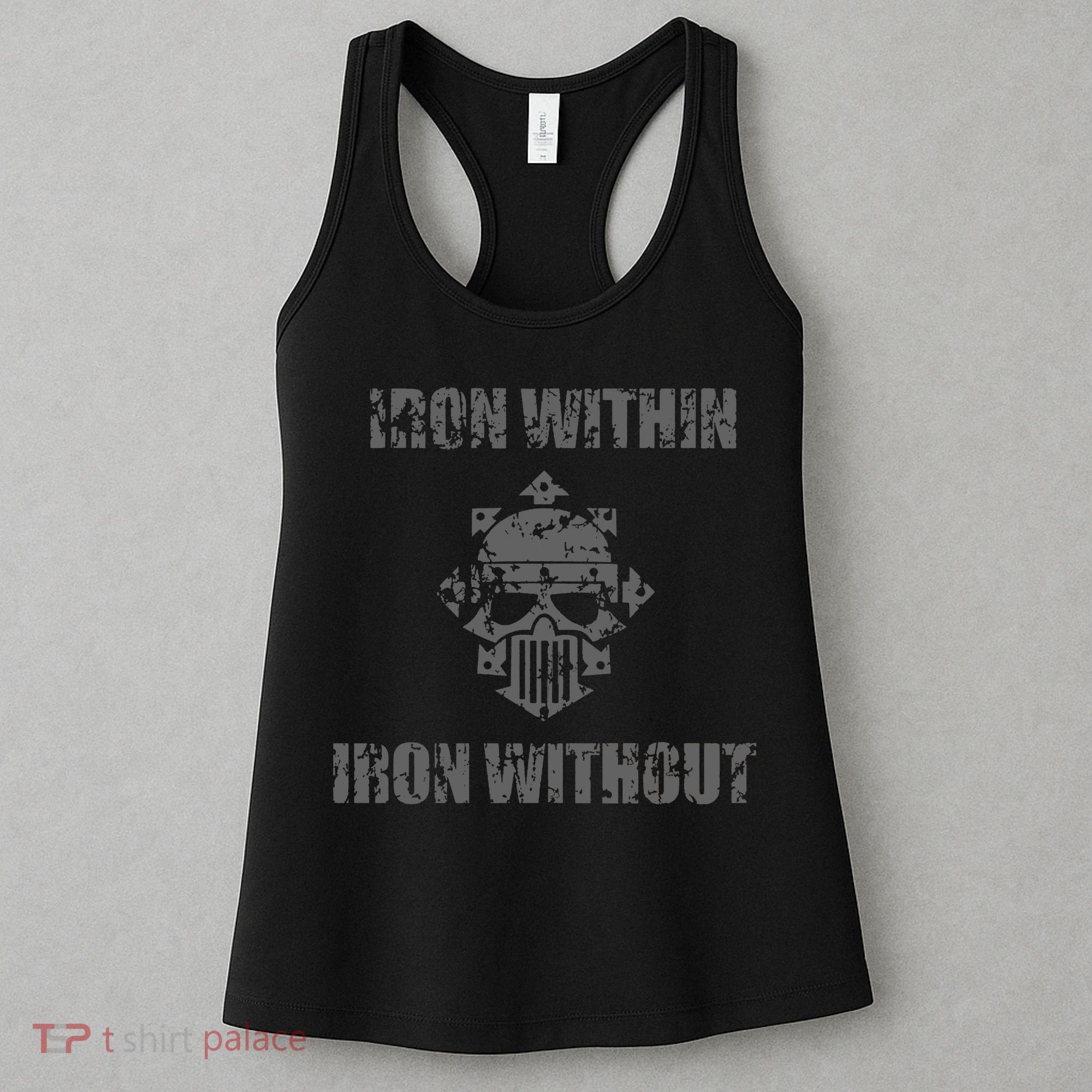 Iron Within Iron Without Marines Helmet Distresses Women's Tank Top