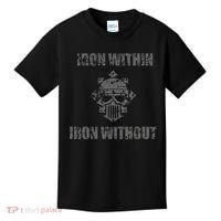 Iron Within Iron Without Marines Helmet Distresses Kids T-Shirt thumb 0