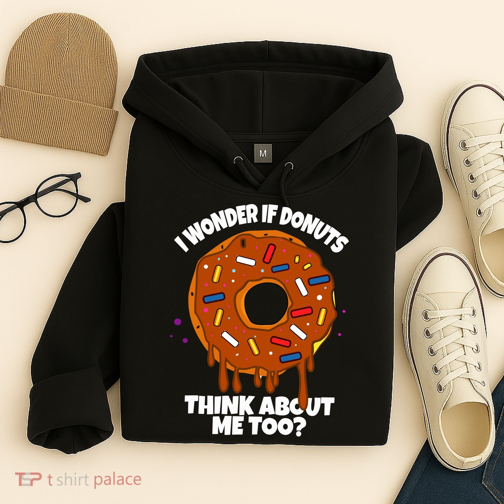 I Wonder If Donuts Think About Me Too | Doughnuts Cute Donut Hoodie