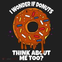 I Wonder If Donuts Think About Me Too | Doughnuts Cute Donut Golf Towel thumb 3