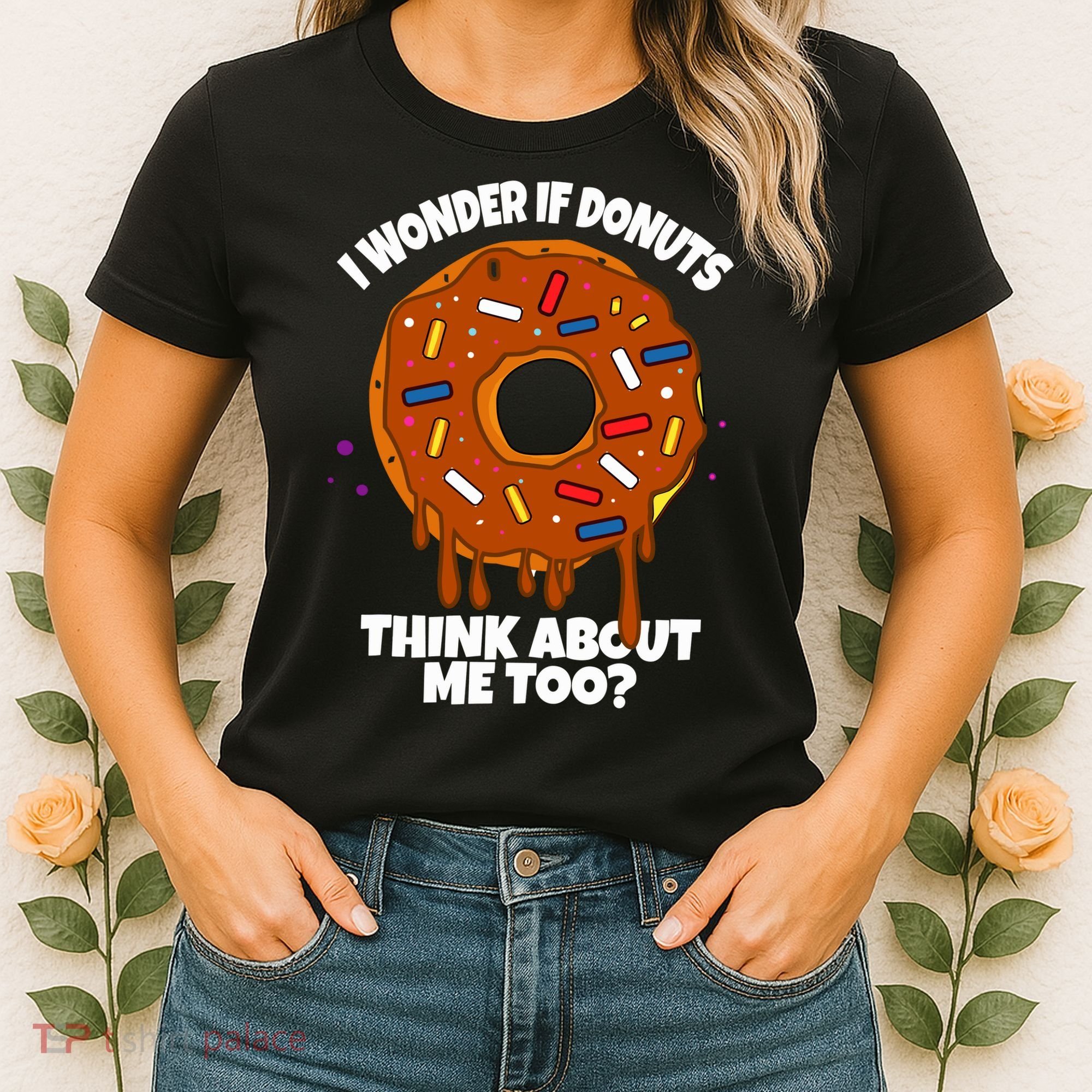 I Wonder If Donuts Think About Me Too | Doughnuts Cute Donut Women's T-Shirt