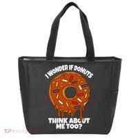 I Wonder If Donuts Think About Me Too | Doughnuts Cute Donut Tote Bag thumb 0