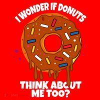 I Wonder If Donuts Think About Me Too | Doughnuts Cute Donut Santa Hat thumb 1