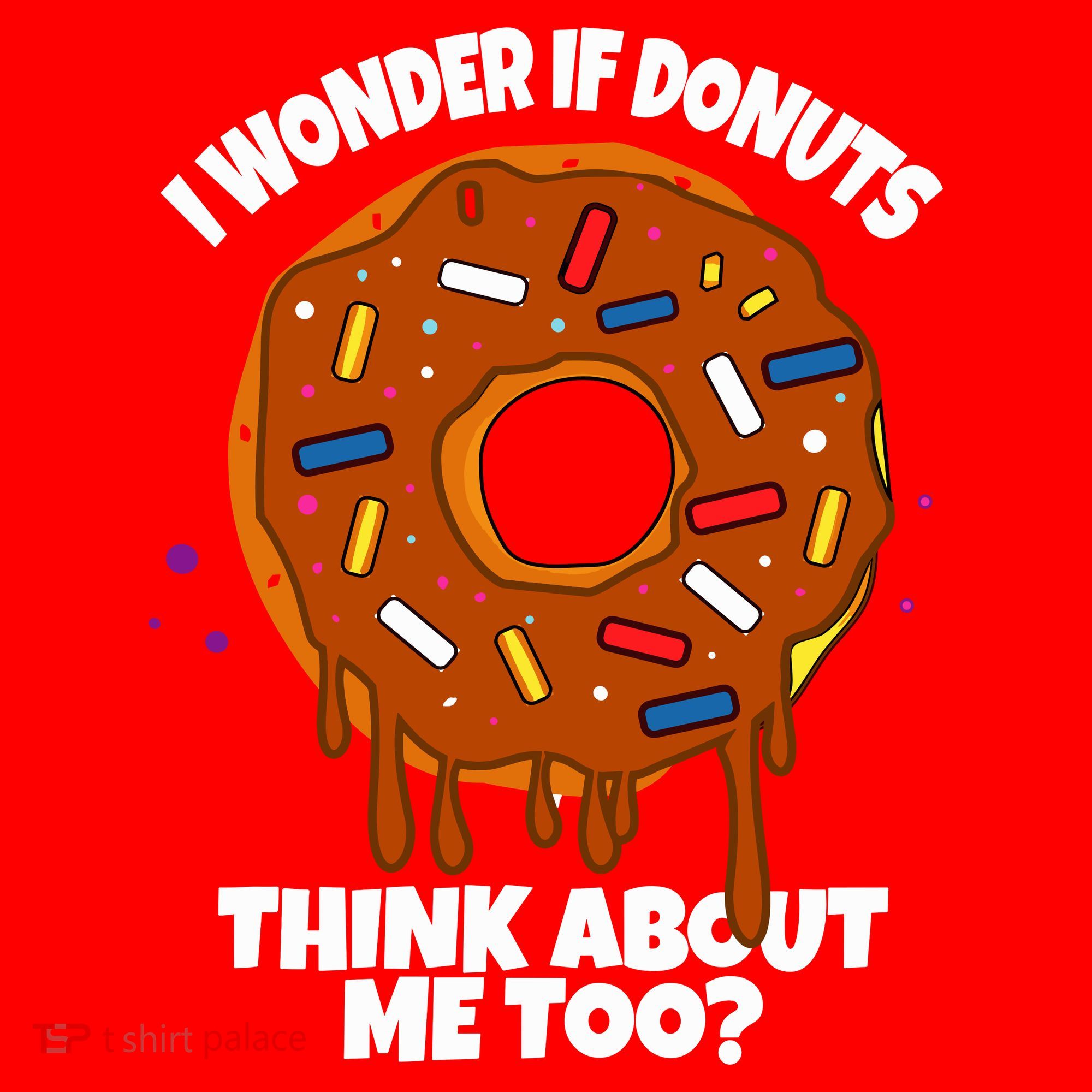 I Wonder If Donuts Think About Me Too | Doughnuts Cute Donut Santa Hat