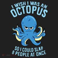 I Wish I Was An Octopus Slap 8 People At Once Funny Octopus Golf Towel thumb 3