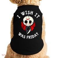 I Wish It Was Friday Funny Halloween Scary Holiday Doggie Tank thumb 0