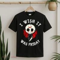 I Wish It Was Friday Funny Halloween Scary Holiday T-Shirt thumb 2