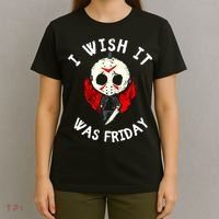 I Wish It Was Friday Funny Halloween Scary Holiday T-Shirt thumb 4