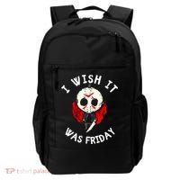 I Wish It Was Friday Funny Halloween Scary Holiday Backpack thumb 0