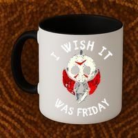 I Wish It Was Friday Funny Halloween Scary Holiday Coffee Mug thumb 2
