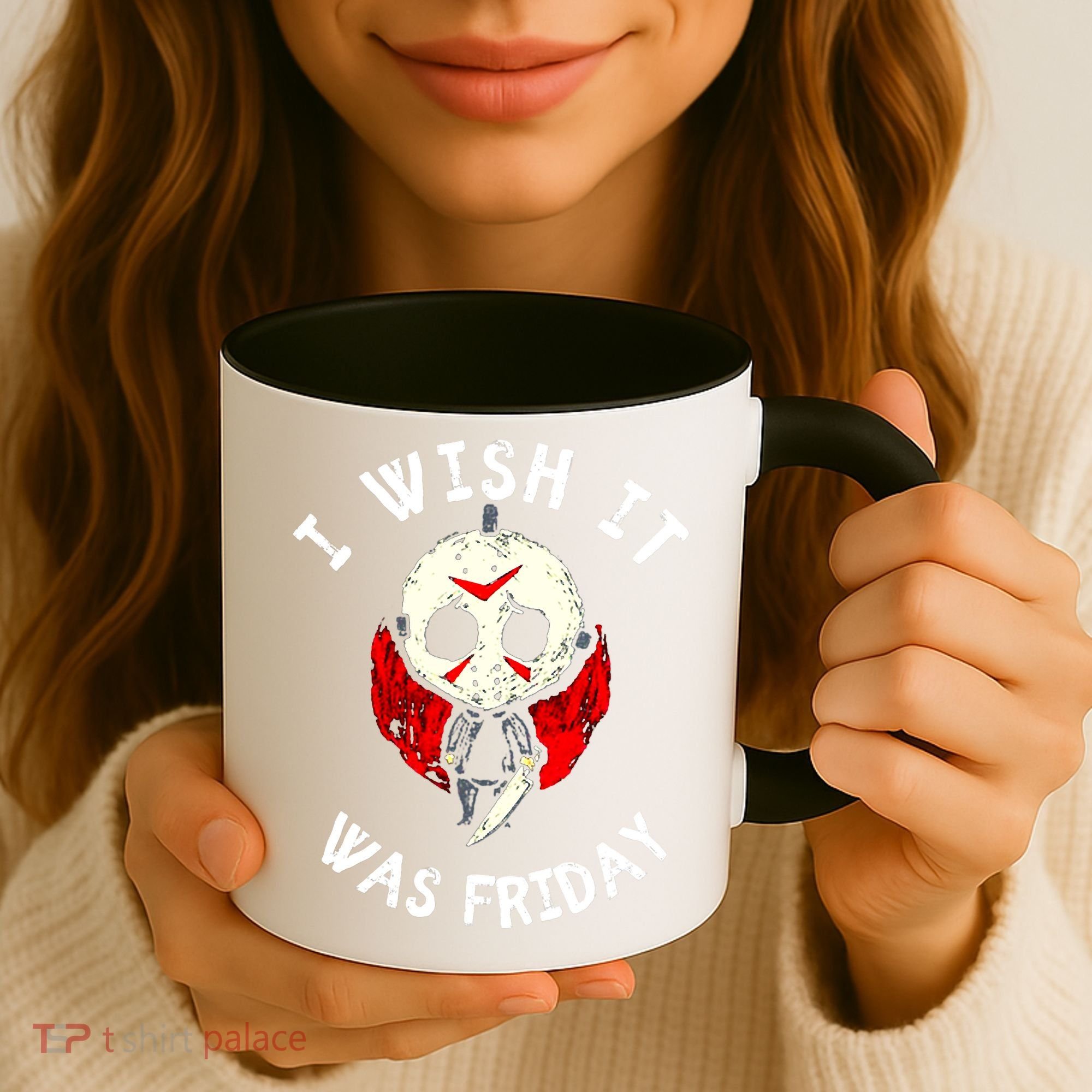 I Wish It Was Friday Funny Halloween Scary Holiday Coffee Mug