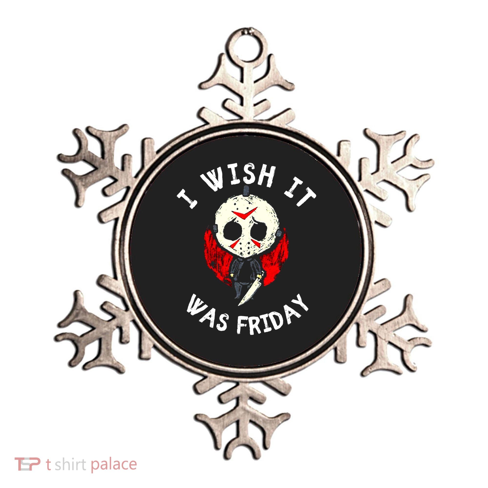 I Wish It Was Friday Funny Halloween Scary Holiday Ornament