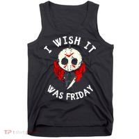 I Wish It Was Friday Funny Halloween Scary Holiday Tank Top thumb 0