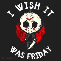 I Wish It Was Friday Funny Halloween Scary Holiday Golf Towel thumb 3