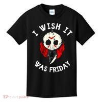 I Wish It Was Friday Funny Halloween Scary Holiday Kids T-Shirt thumb 0