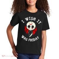 I Wish It Was Friday Funny Halloween Scary Holiday Kids T-Shirt thumb 2