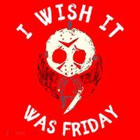 I Wish It Was Friday Funny Halloween Scary Holiday Santa Hat thumb 1