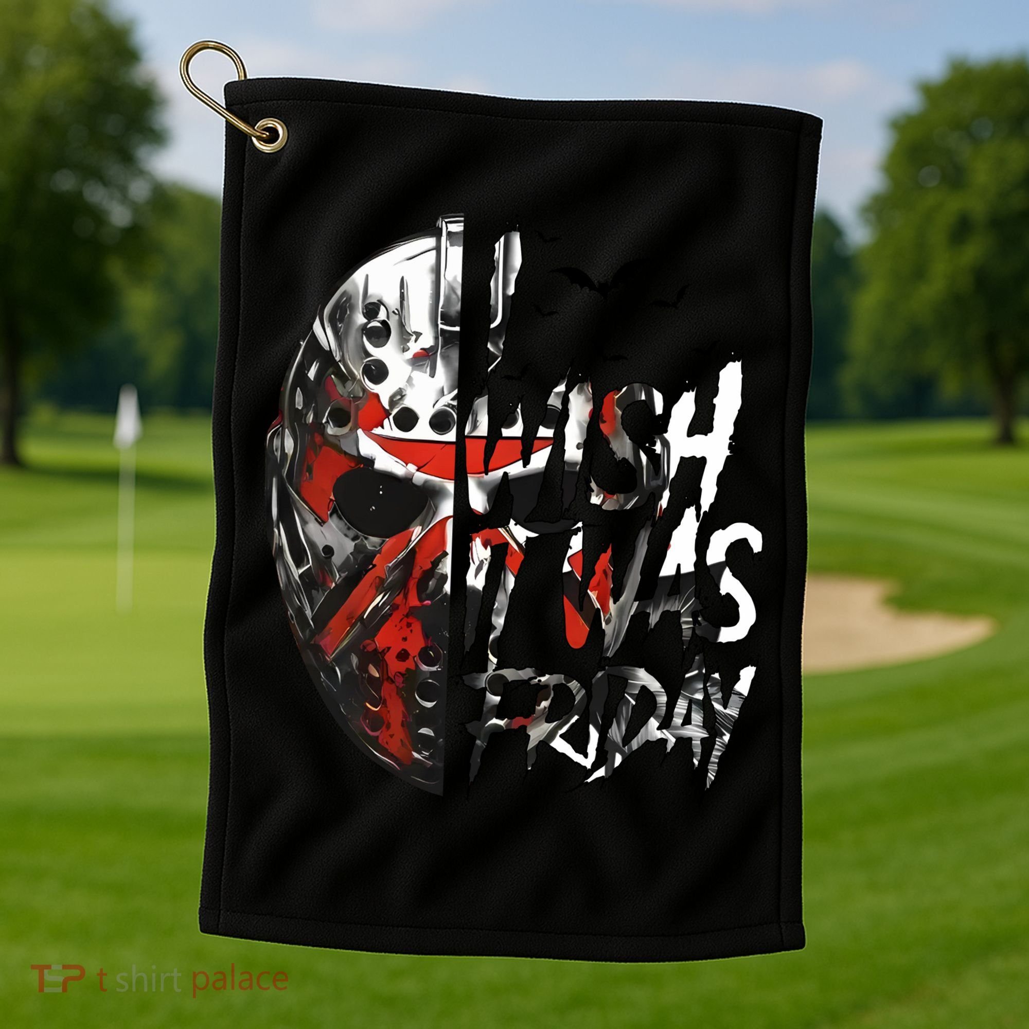 I Wish It Was Friday Jason I Wish It Was Friday Jason Horror Halloween Golf Towel