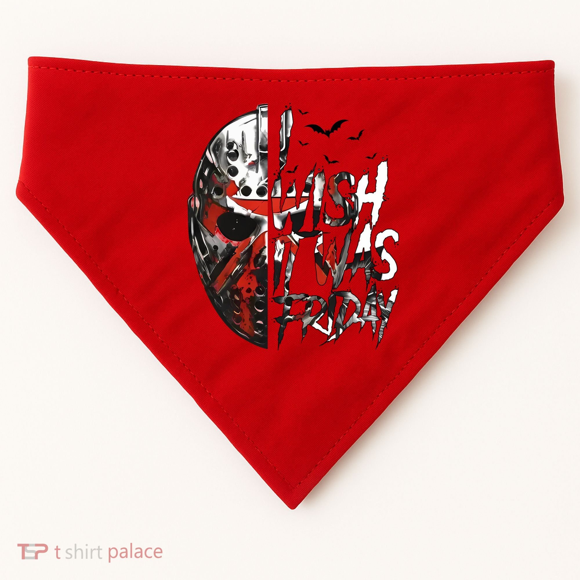 I Wish It Was Friday Jason I Wish It Was Friday Jason Horror Halloween USA-Made Doggie Bandana