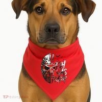 I Wish It Was Friday Jason I Wish It Was Friday Jason Horror Halloween USA-Made Doggie Bandana thumb 1