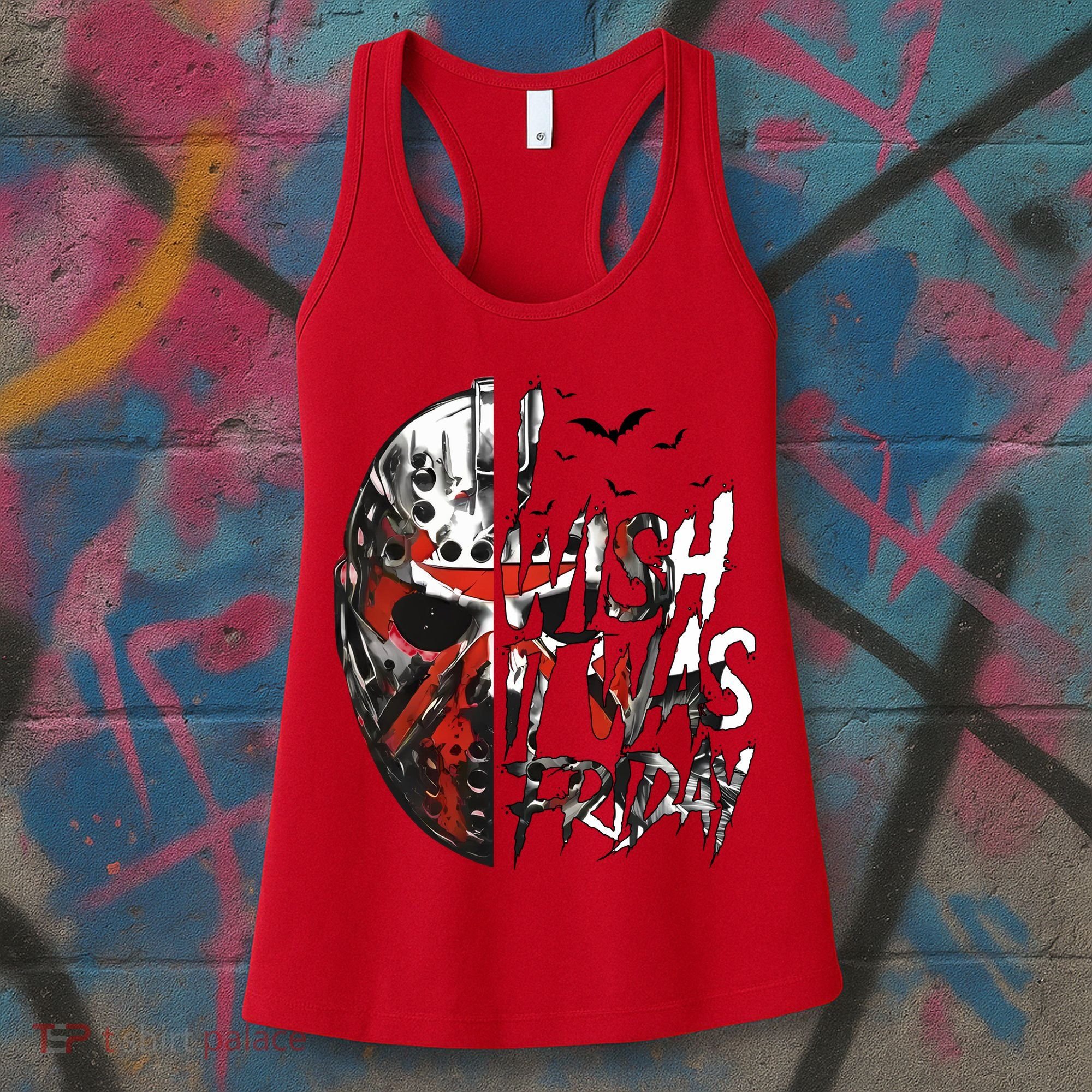 I Wish It Was Friday Jason I Wish It Was Friday Jason Horror Halloween Women's Tank Top