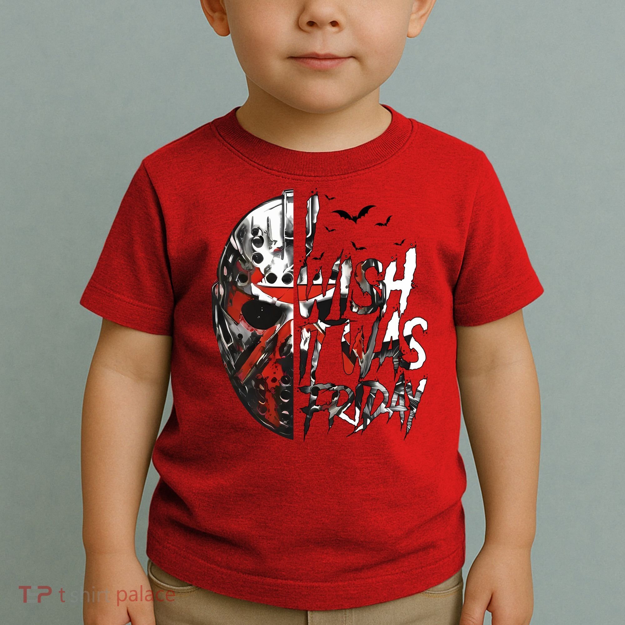 I Wish It Was Friday Jason I Wish It Was Friday Jason Horror Halloween Toddler T-Shirt