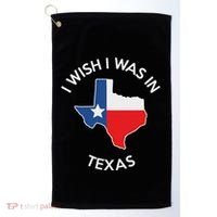I Wish I Was In Texas Funny Texas Golf Towel thumb 0