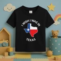 I Wish I Was In Texas Funny Texas Toddler T-Shirt thumb 3