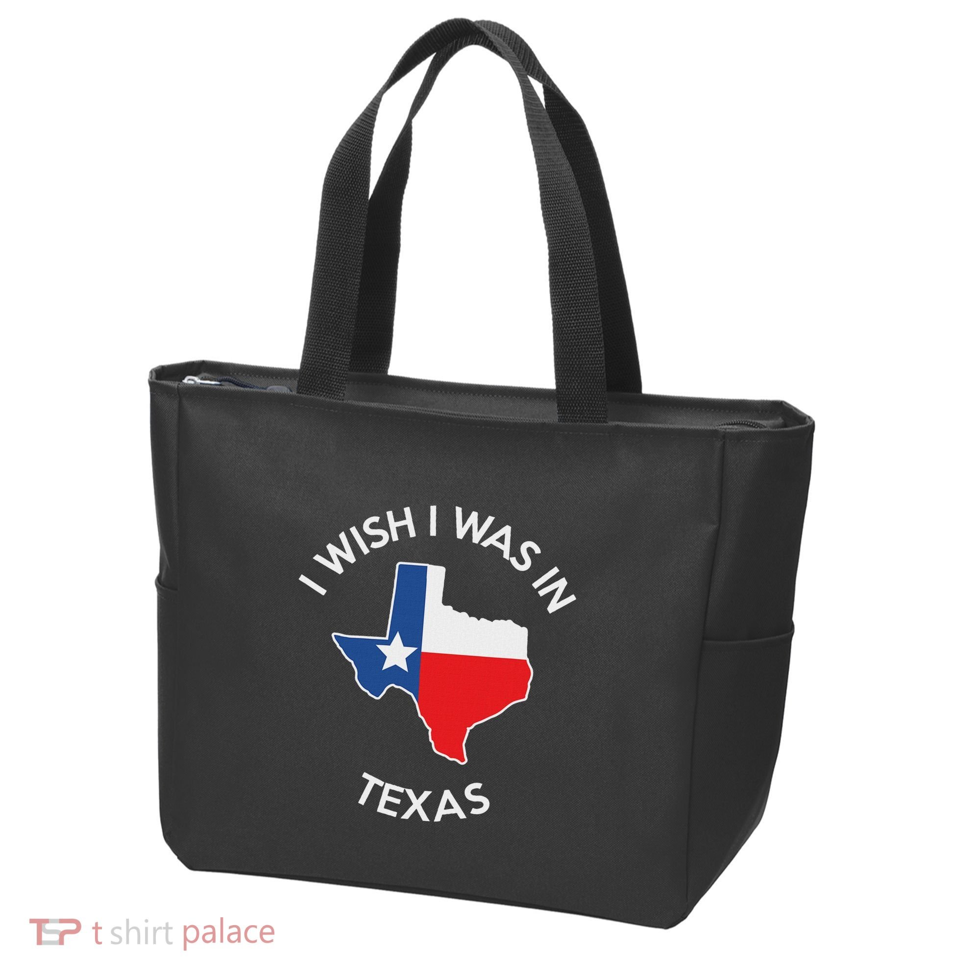 I Wish I Was In Texas Funny Texas Tote Bag