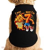I Was I Was 6 Now I'm 7 Basketball 67 Birthday  Doggie Tank thumb 0